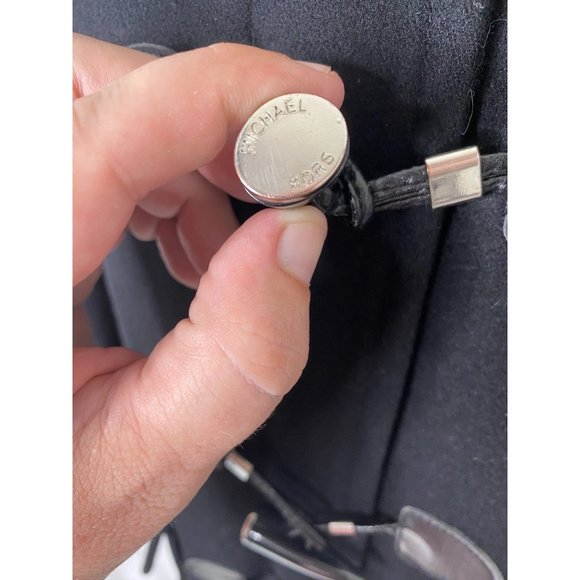 Women’s size 6 (S) Michael Kors Black wool blend full zip heavyweight coat - Picture 7 of 10